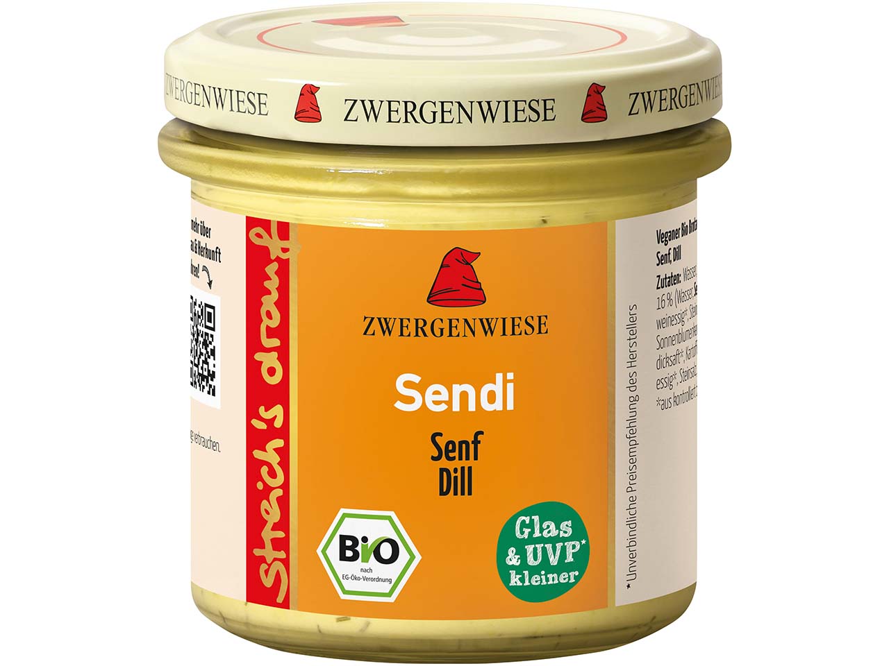 Zwergenwiese streich's drauf Sendi "Senf und Dill", vegan, 135 g