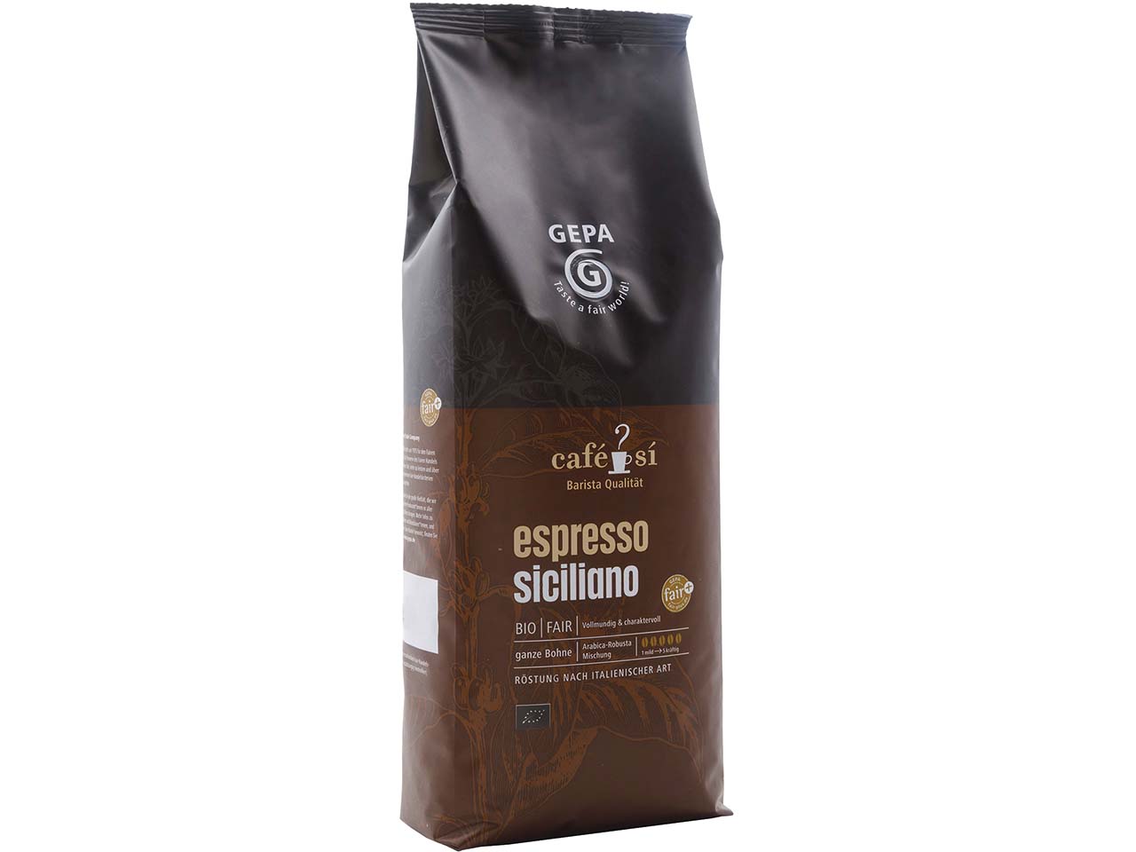 GEPA Bio-Espresso 'Café Si' SICILIANO, ganze Bohnen, 1 kg