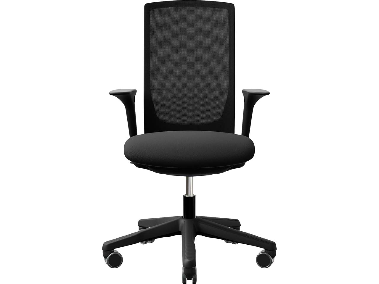 HAG Bürostuhl "Futu mesh 1100-F001 " mit AL, Lordosestütze, FK Kunststoff schwarz