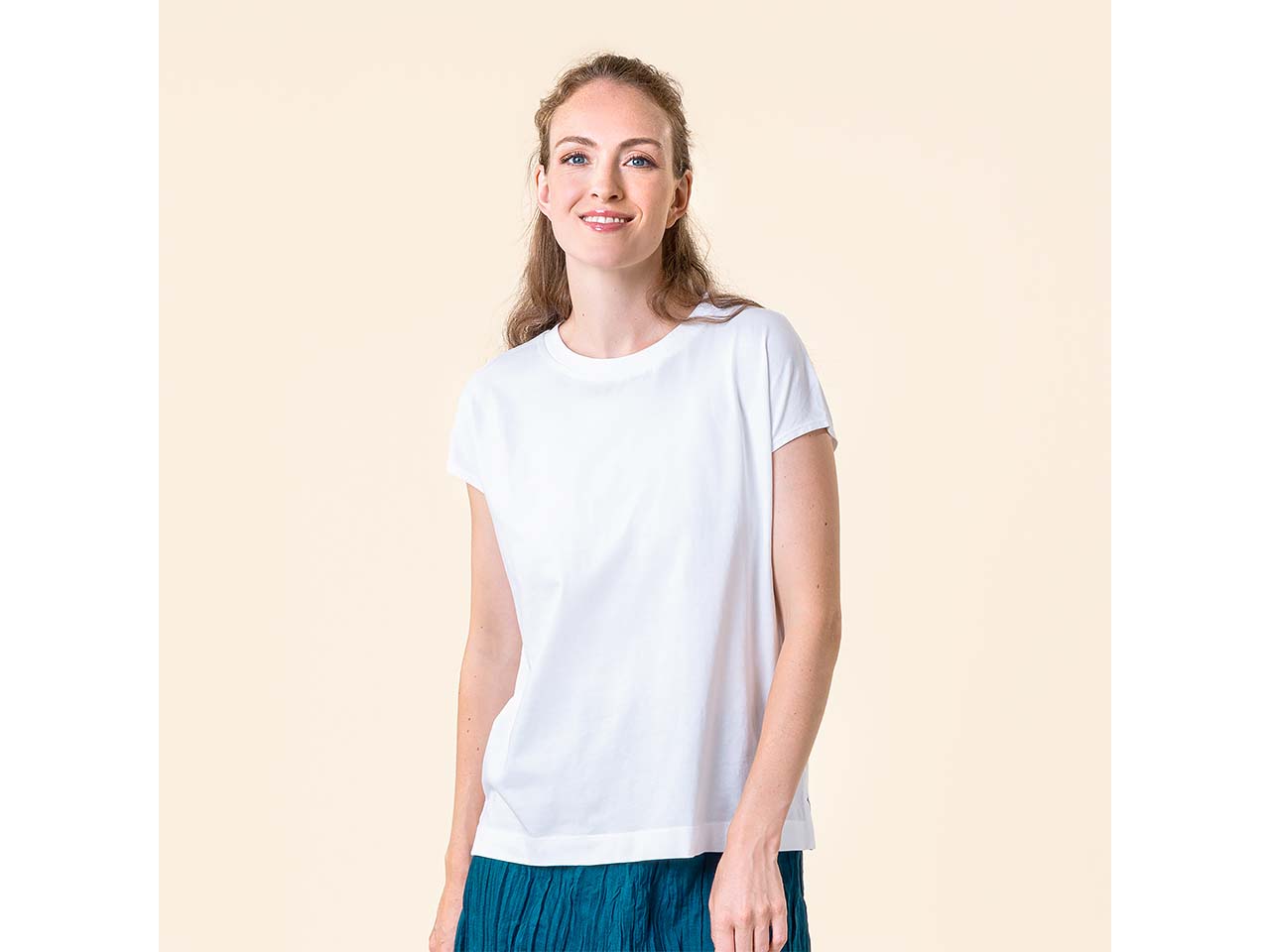 Living Crafts Bio-Damen-T-Shirt 'TIDA' mit kurzen Ärmel, white, Gr. S