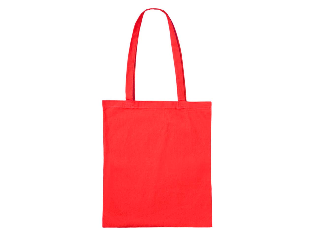 Baumwoll-Tragetaschen,rot 38x42 cm mit zwei langen Henkeln