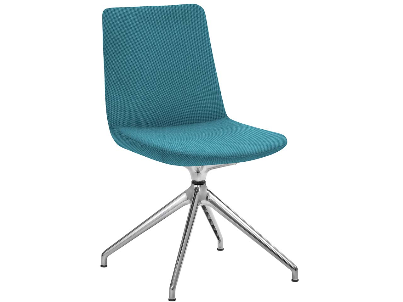 Besucherstuhl "2008" mit Sternfuß-Gestell, türkis