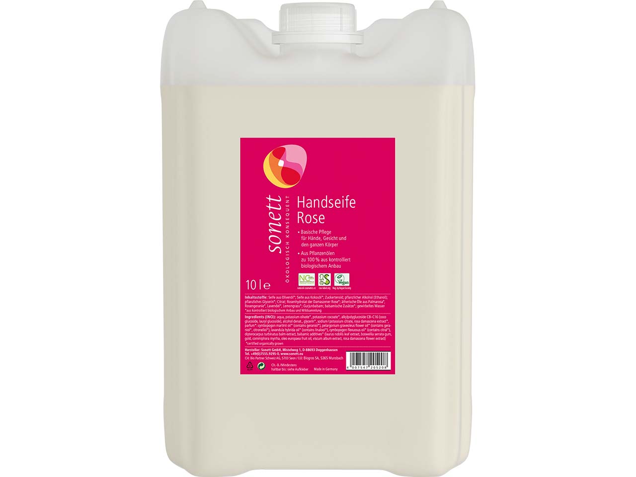 Sonett Flüssigseife 'Rose', Nachfüllung, 10 l