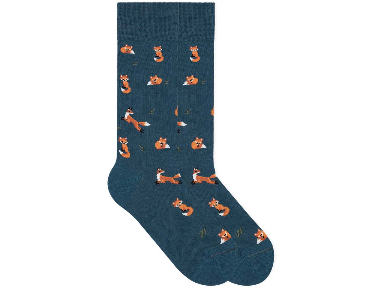 VON JUNGFELD Bio-Socken 'Fox', petrolblau, Gr. 43/46