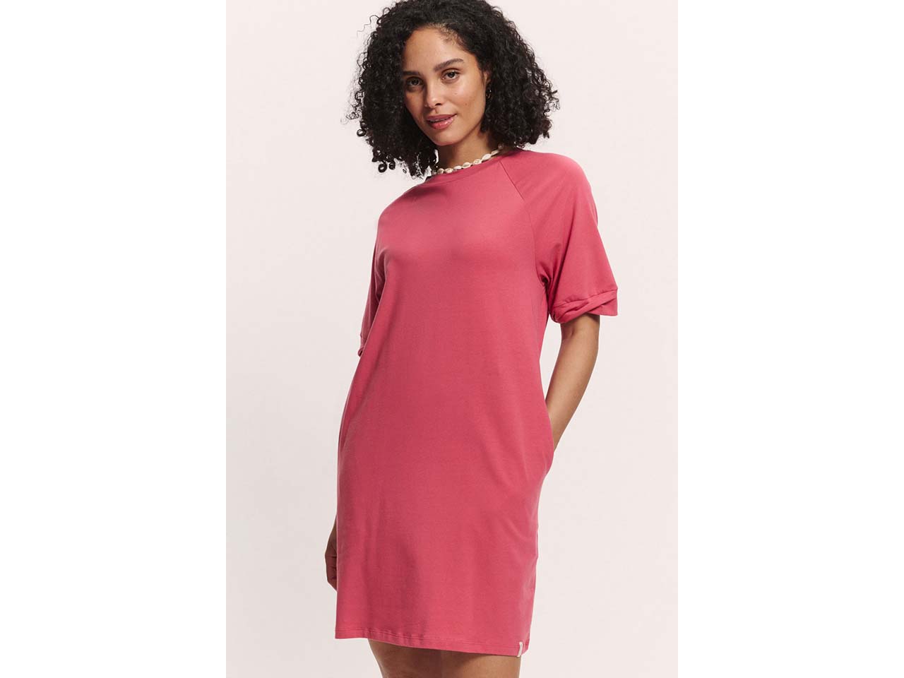 tranquillo Bio-Damen-Minikleid 'Ninaa' mit Eingrifftaschen, holly berry, Gr. S