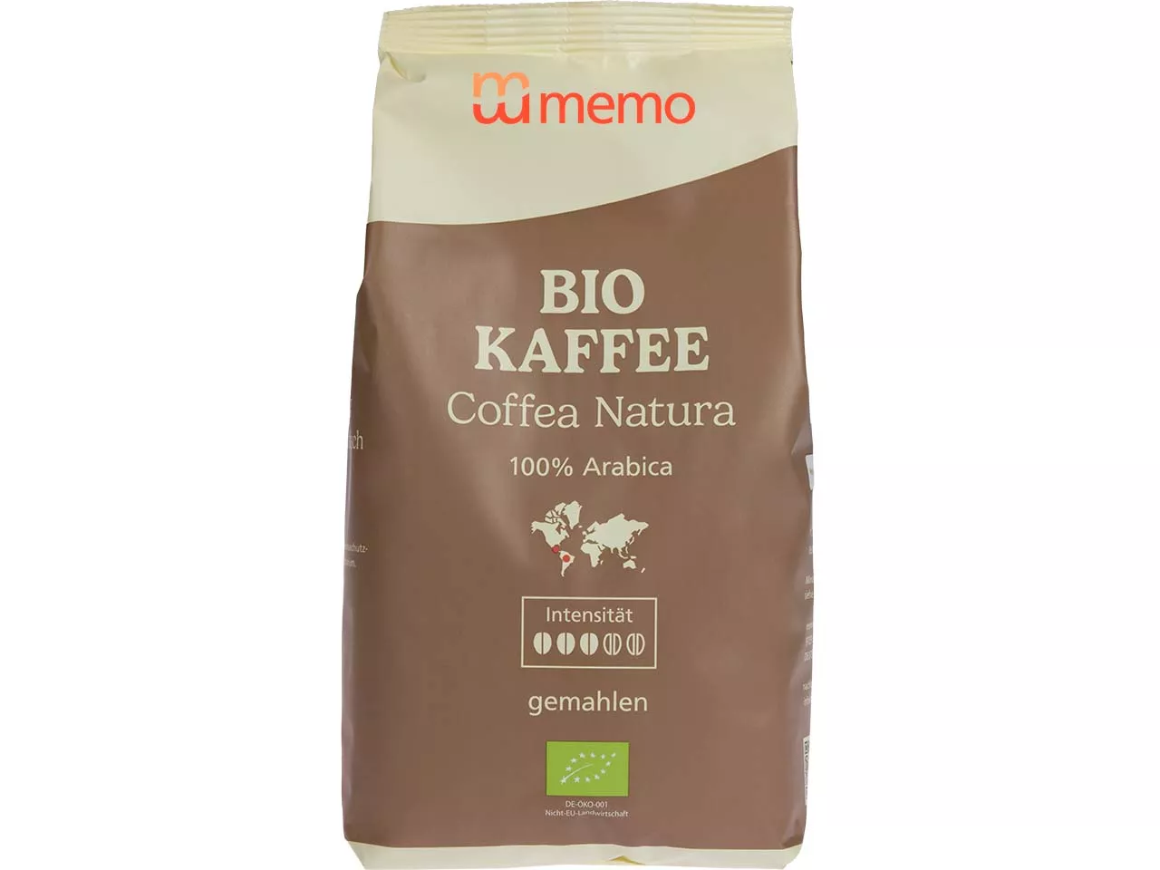 memo Bio-Kaffee 'Coffea Natura' gemahlen 500 g