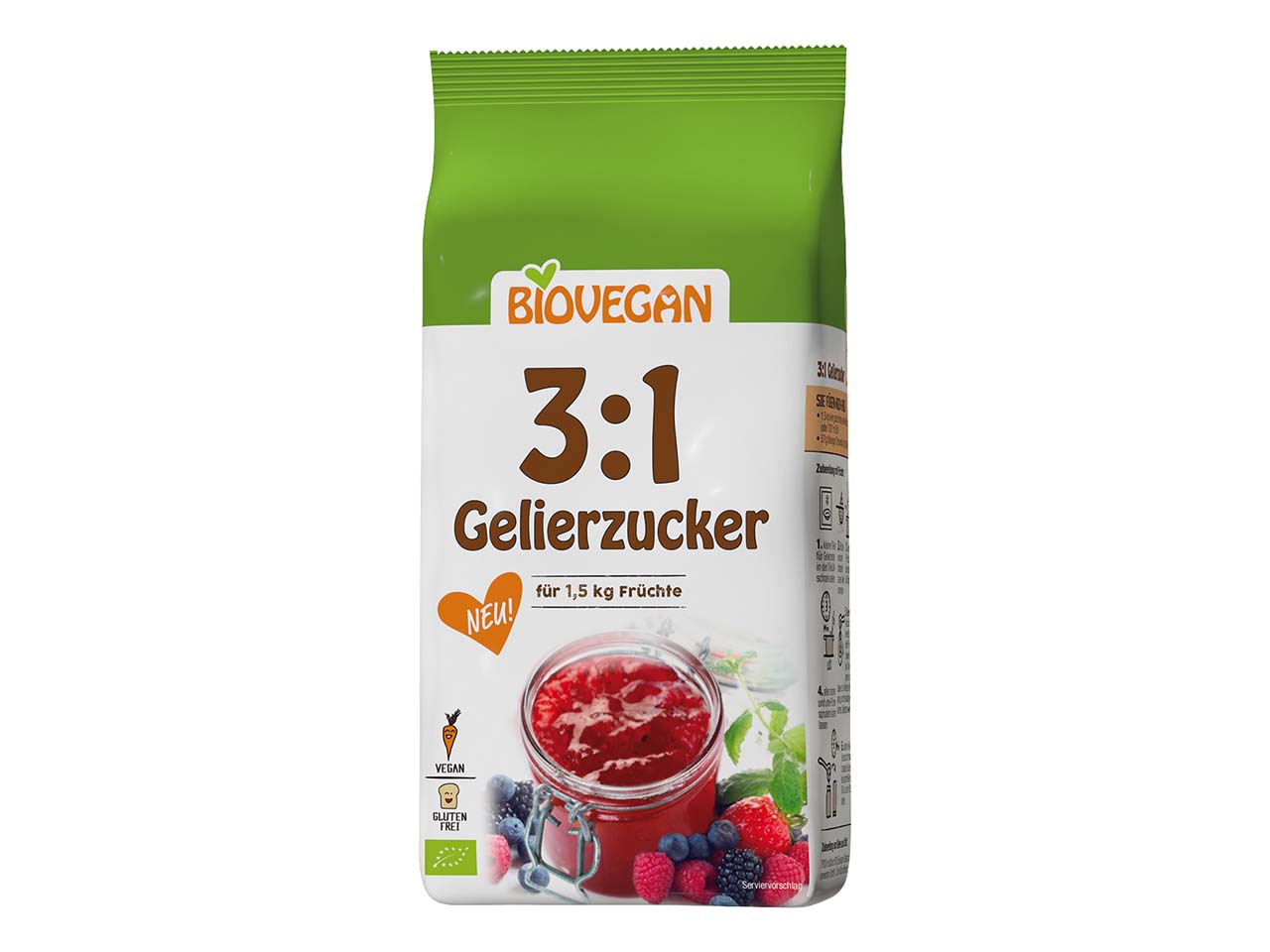 BIOVEGAN Bio-Gelierzucker 3:1, 500 g