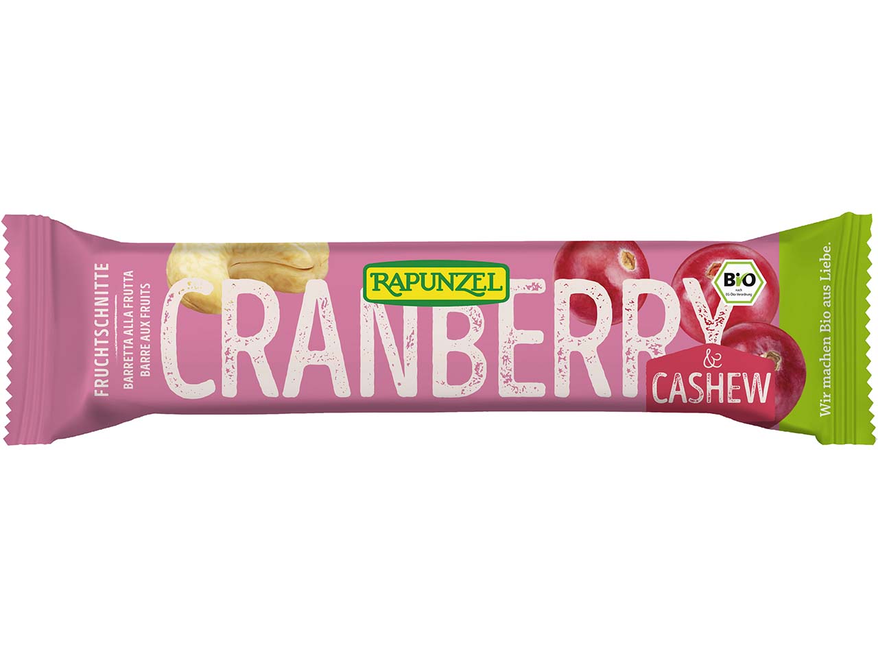 RAPUNZEL Fruchtschnitte Cranberry-Cashew, 40 g