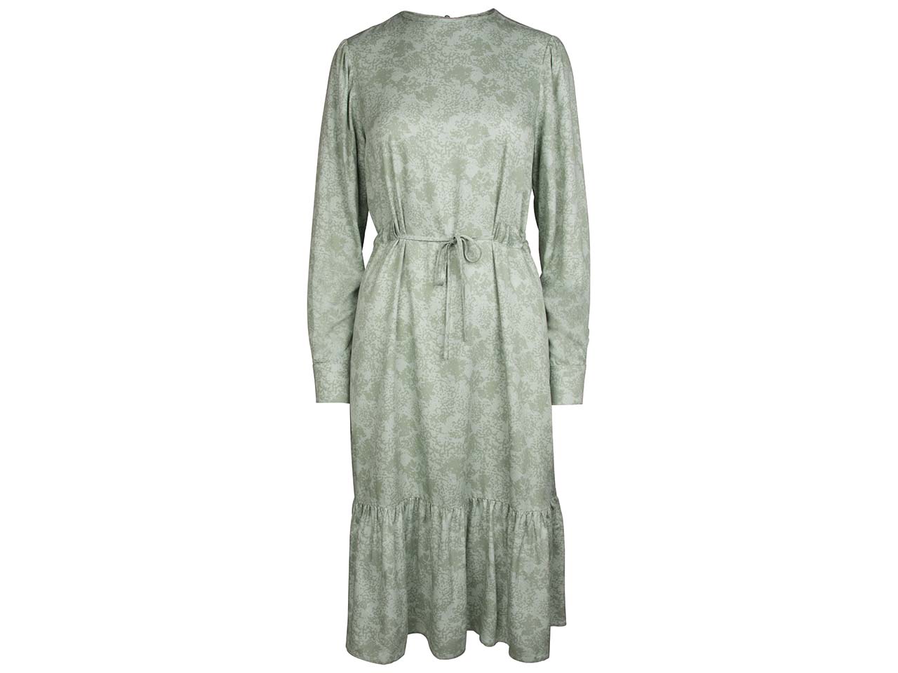 bleed Damen-Midikleid "Mossy" mit Bindegürtel, grün, Gr. XS