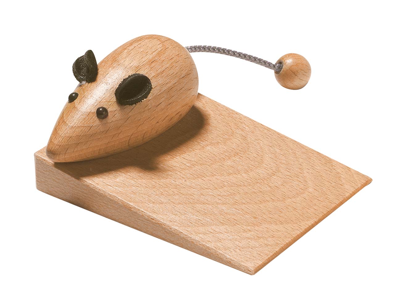 Türstopper Maus aus Buche