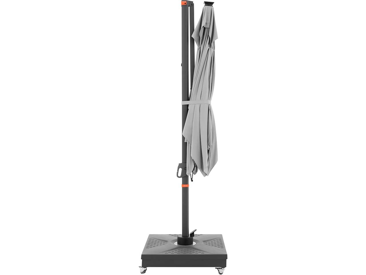 doppler Pendelschirm "myZone AX" mit LED Beleuchtung 300 x 220 cm, hellgrau