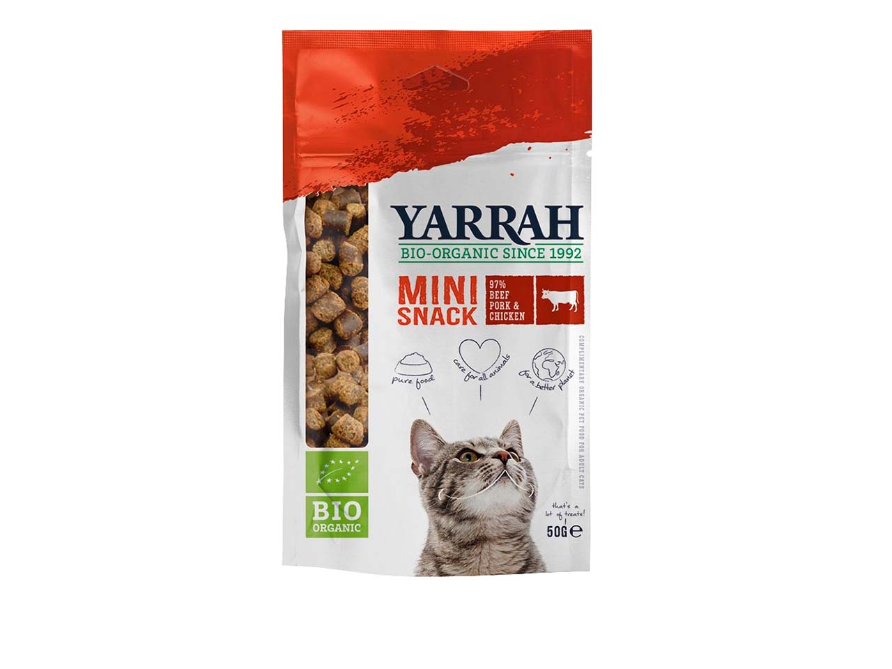 YARRAH Bio-Katzen-Mini-Leckerlies, 50 g