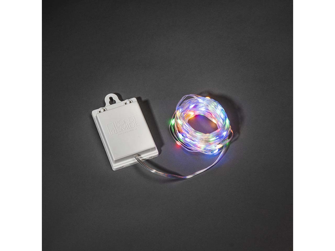 Konstsmide LED-Tropfenlichterkette, 6h/9h Timer, 80 Dioden bunt