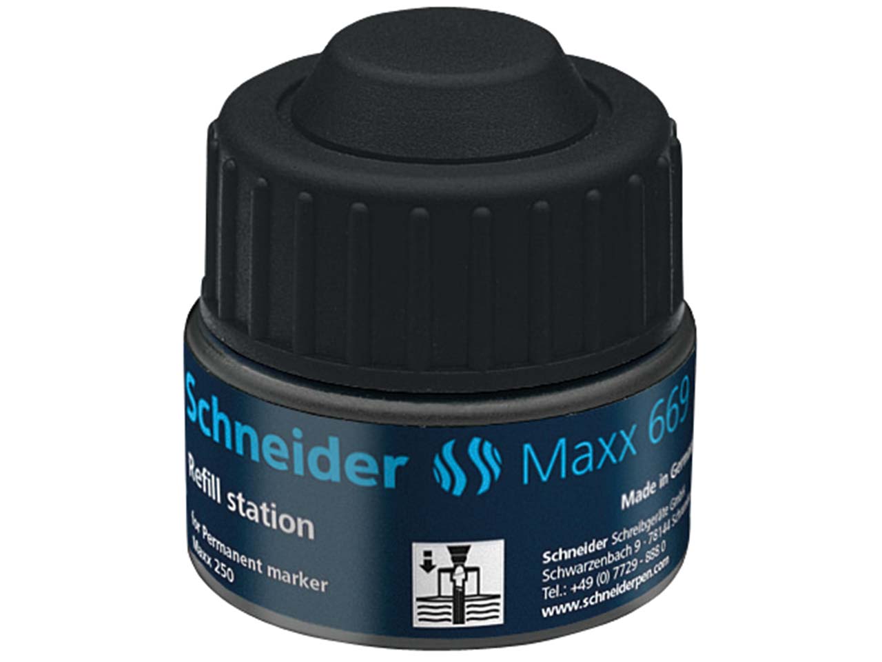Schneider Nachfülltinte 669 für Permament-Marker "Maxx 250" schwarz