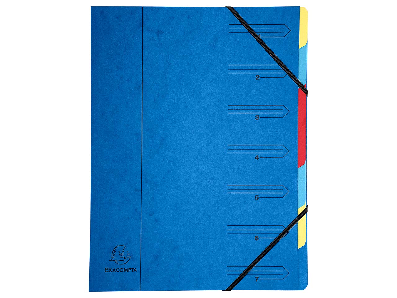 Exacompta Ordnungsmappe mit 7 Fächern, blau DIN A4