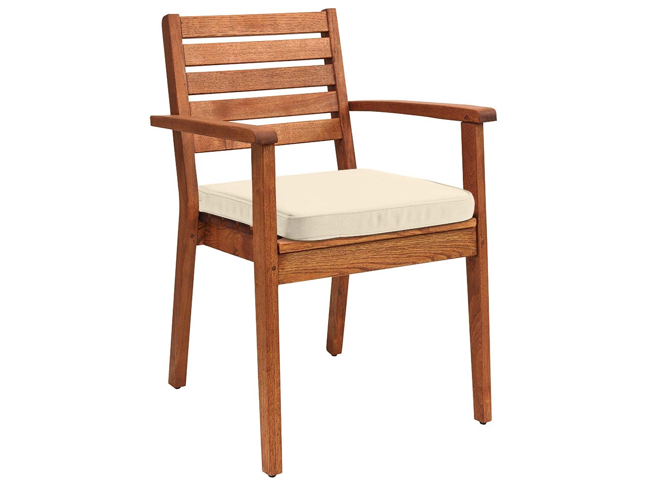 Auflage für Gartensessel 'Cavo' 47 x 46,5 x 6 cm, Bezug aus Polyester, natur