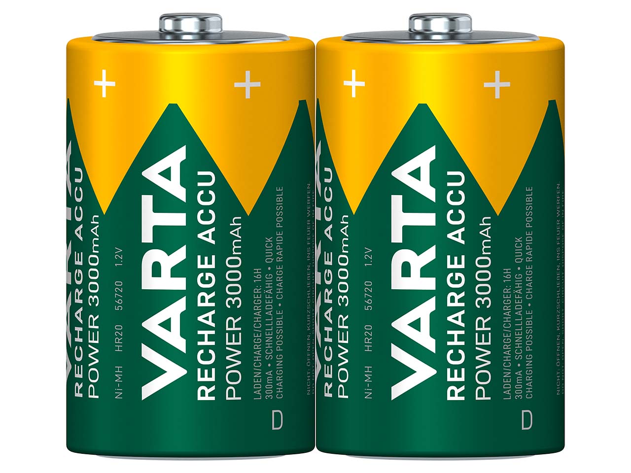 Varta Mono Akku NiMH 3000 mAh Ready 2 Use 2er Pack