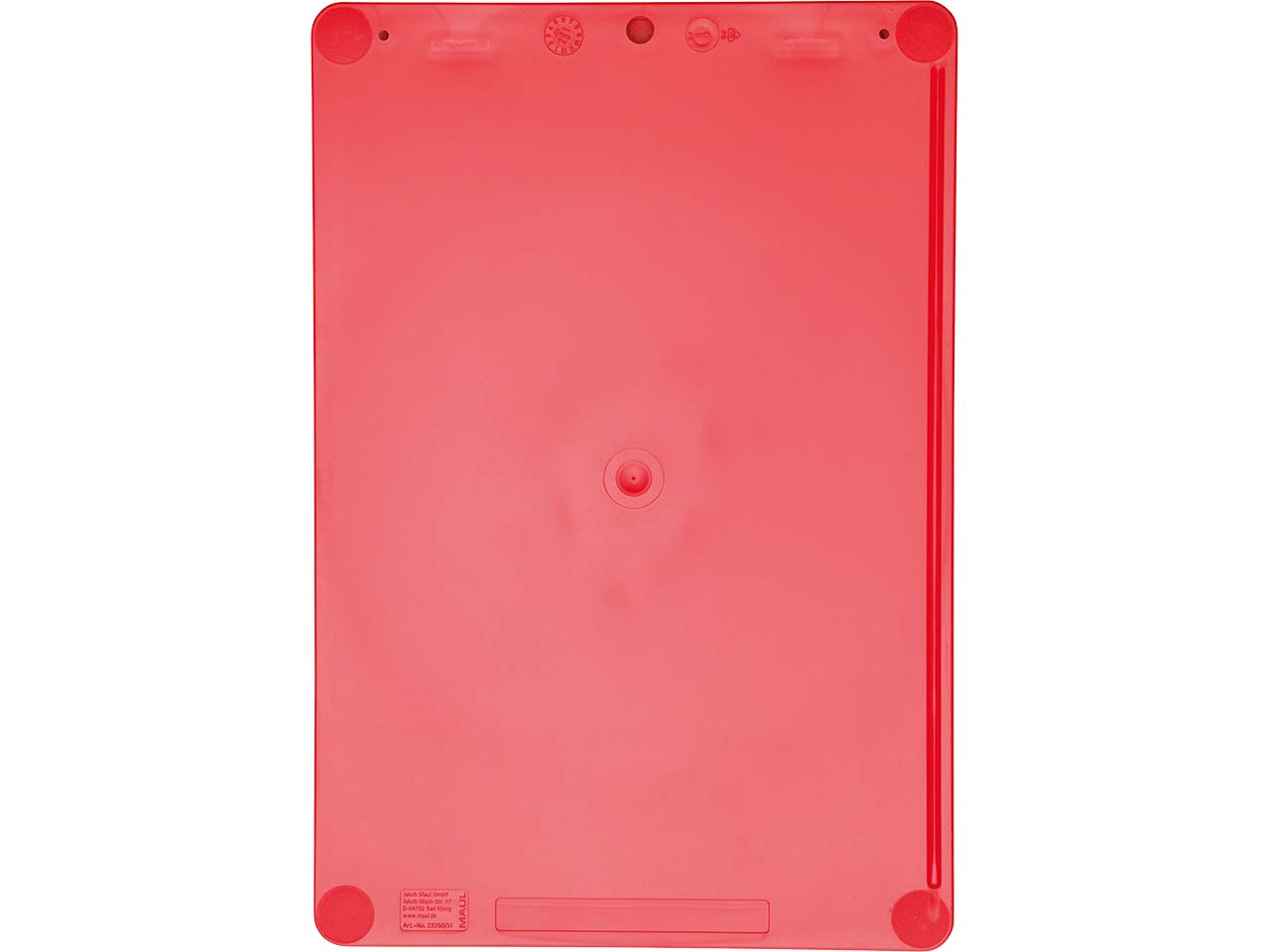 MAUL Klemmbrett "MAULgo" DIN A4 aus Recycling-Kunststoff, rot