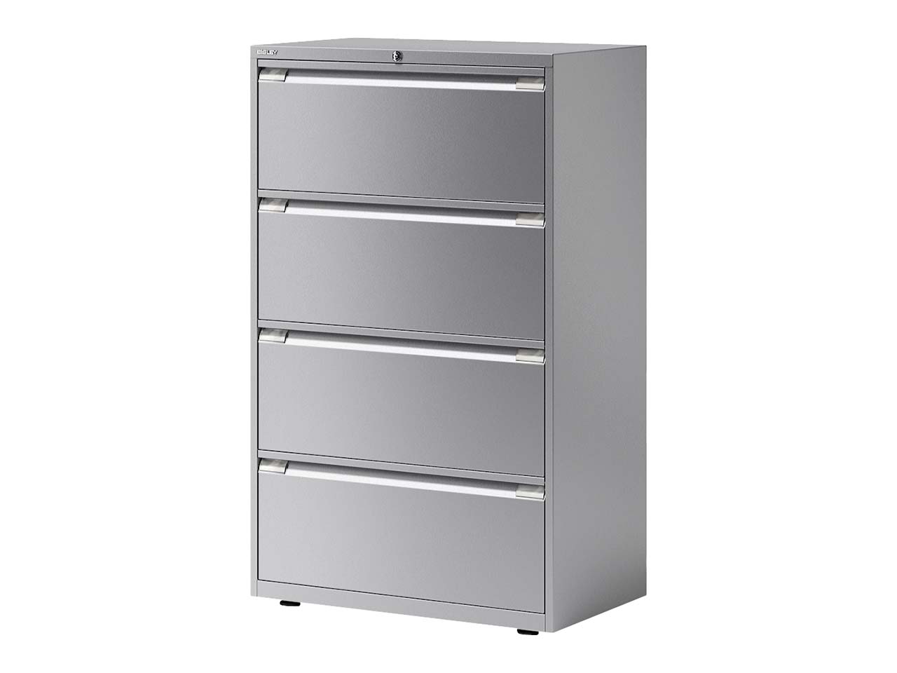 BISLEY Registraturschrank 2-bahnig, 4 Schubladen silber