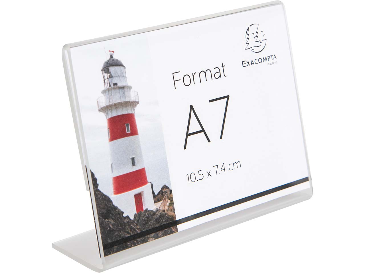 10er-Pack Exacompta Tischaufsteller "Exacryl" aus PMMA, DIN A7, Querformat