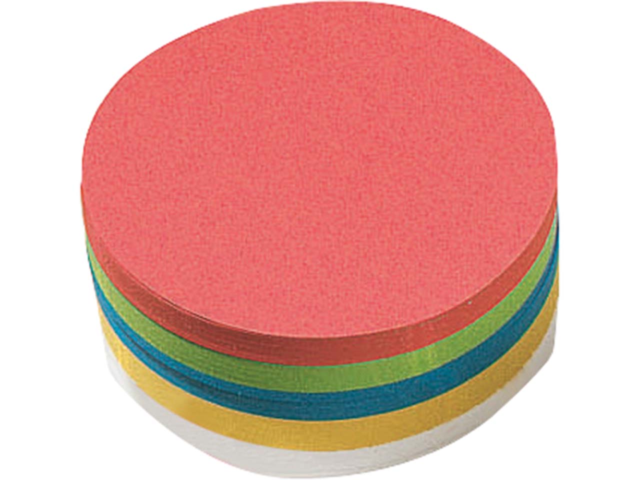 250 Blatt Moderatorenpapier Kreise 9,5 cm (farbig sortiert)