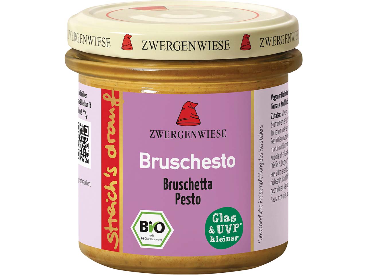 Zwergenwiese streich's drauf Bruschesto "Bruschetta Pesto", vegan, 135 g