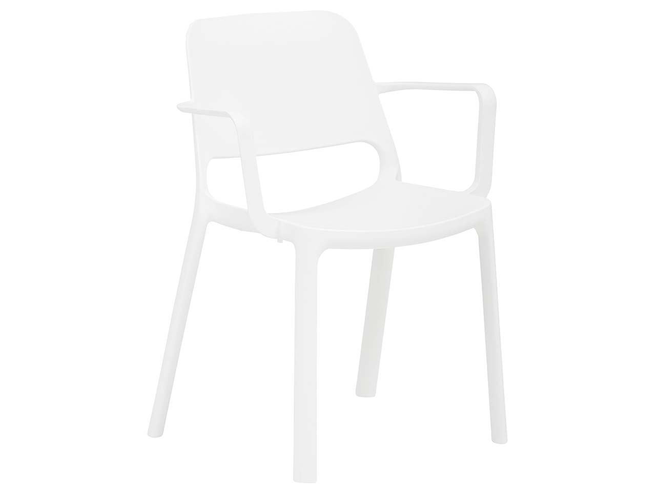 2x Besucherstuhl mit Armlehnen "2051" weiß