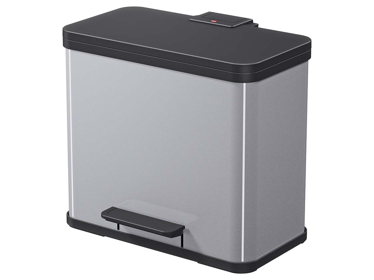 Hailo Abfall-Treteimer "ProfiLine Solid Öko Trio Plus L" 3 x 9 l silber