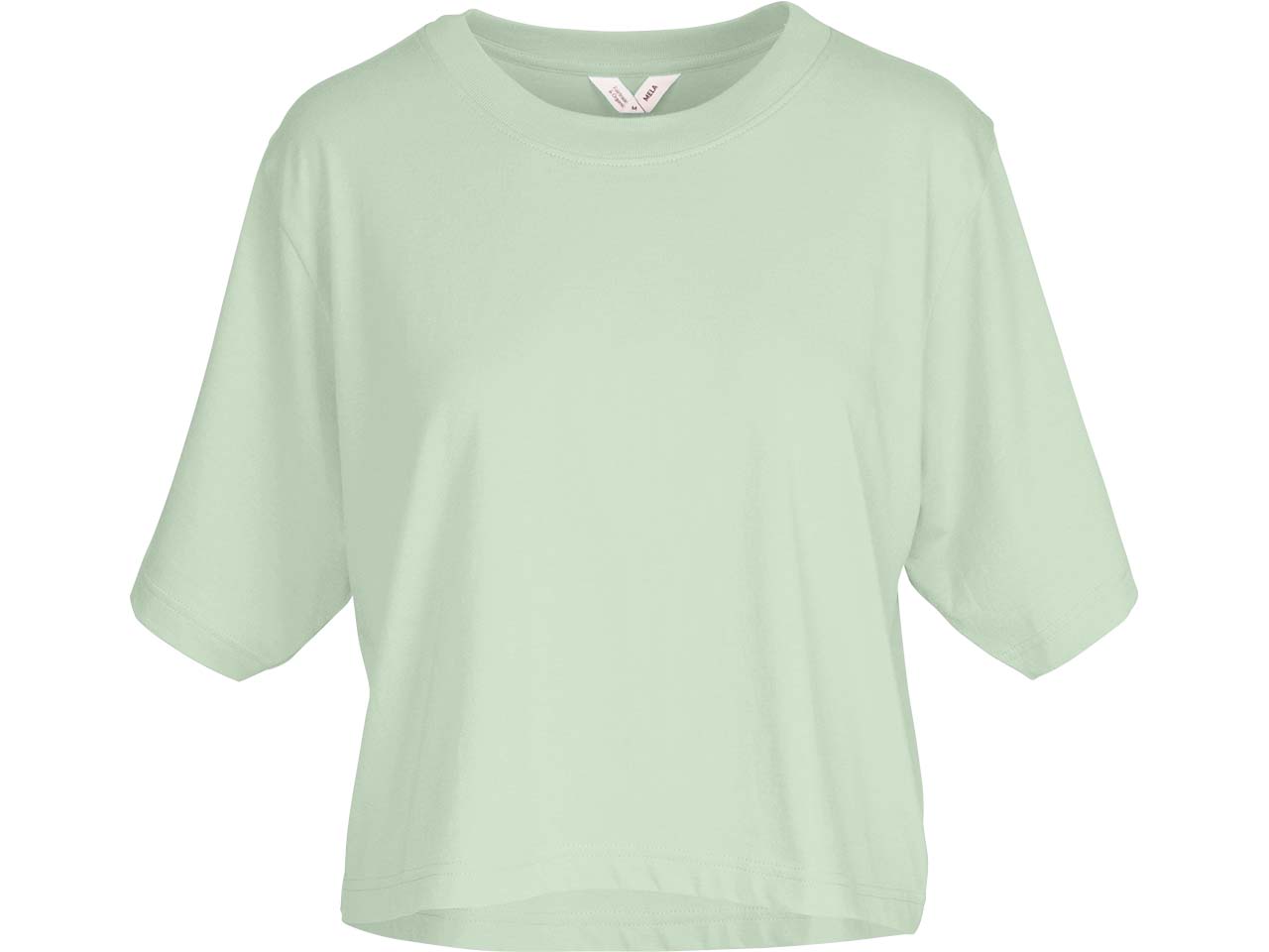 MELA Bio-Damen-T-Shirt "DESNA" mit Rundhalsausschnitt, spring melange, Gr. L