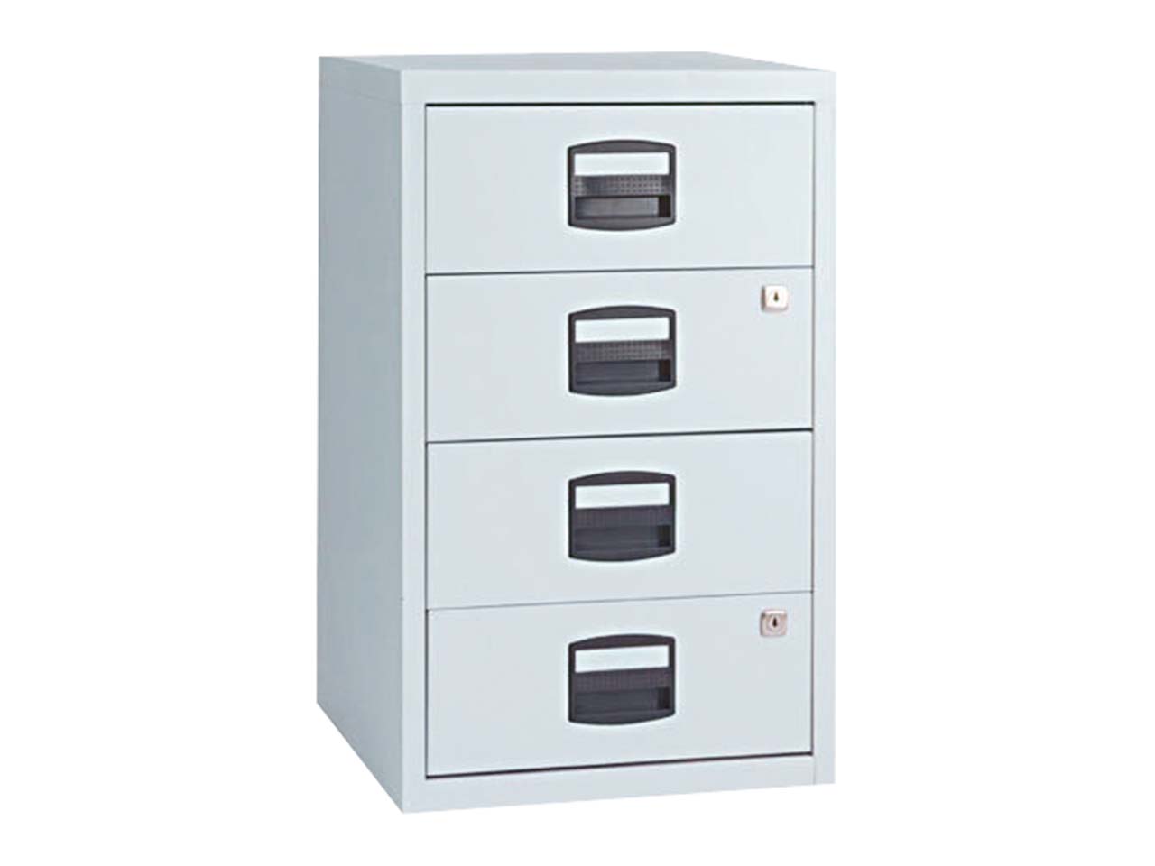 Bisley Home Container, mit 4 Schubladen lichtgrau