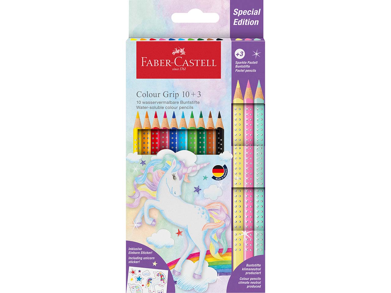 Faber-Castell Buntstifte Colour Grip Einhorn 10+3