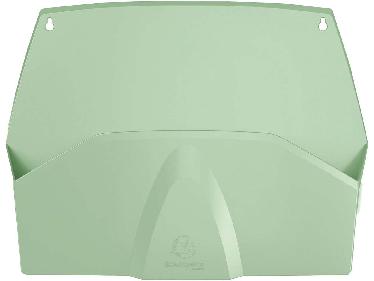 Exacompta Wandprospekthalter "AutentiK" horizontal, 1 Fach, 72 x 382 x 289 mm, salbei