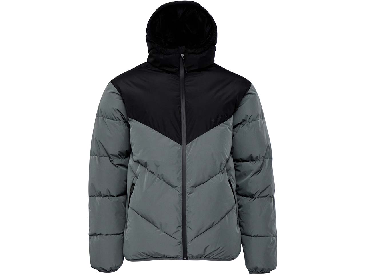 MAZINE Herren-Steppjacke "Duns Puffer" mit Kapuze, black/bottle, Gr. M