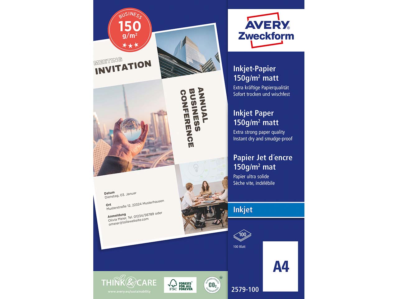 100 Blatt Superior Inkjet Papier 150g
