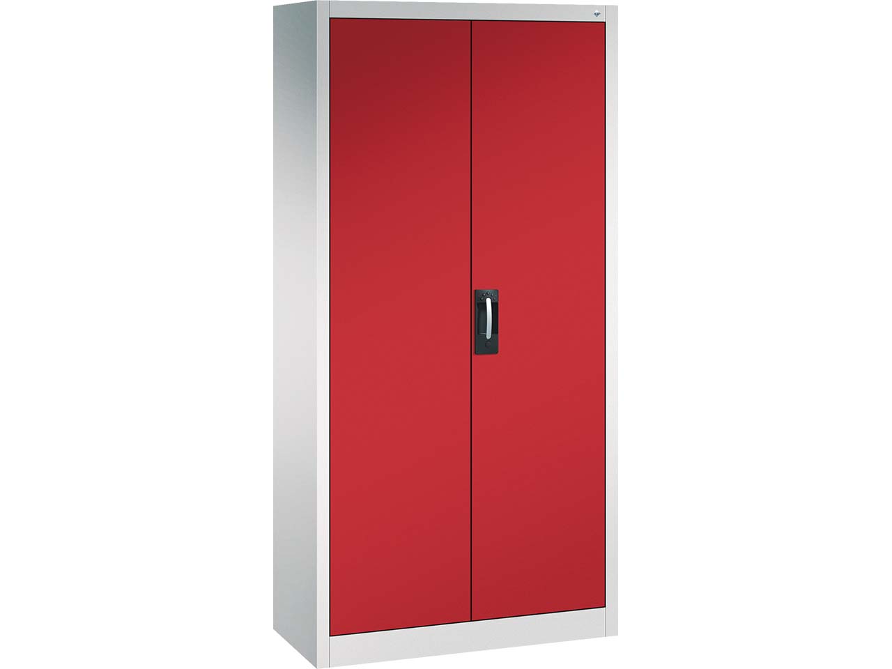 C+P Büroschrank Acurado, H1950xB930xT400mm, Lichtgrau/Rubinrot