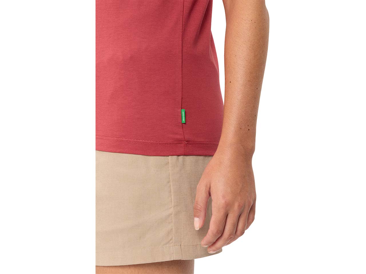 VAUDE Damen-T-Shirt "Spirit II" mit Rückenaufdruck, brick, Gr. 36