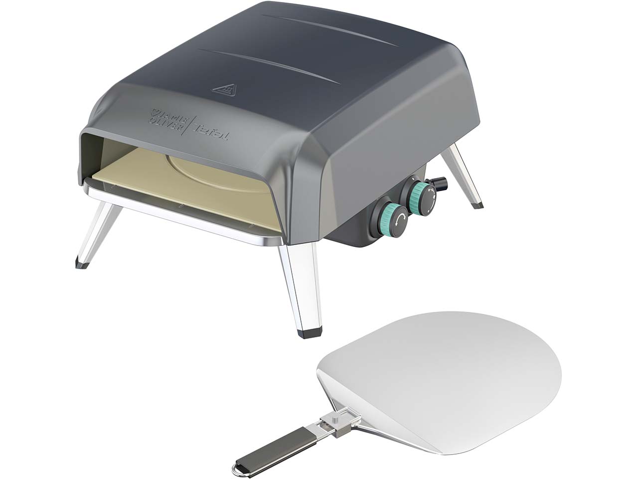 Jamie Oliver by Tefal Gas-Pizzaofen "Pizza Pronto JM4168", grau/silber