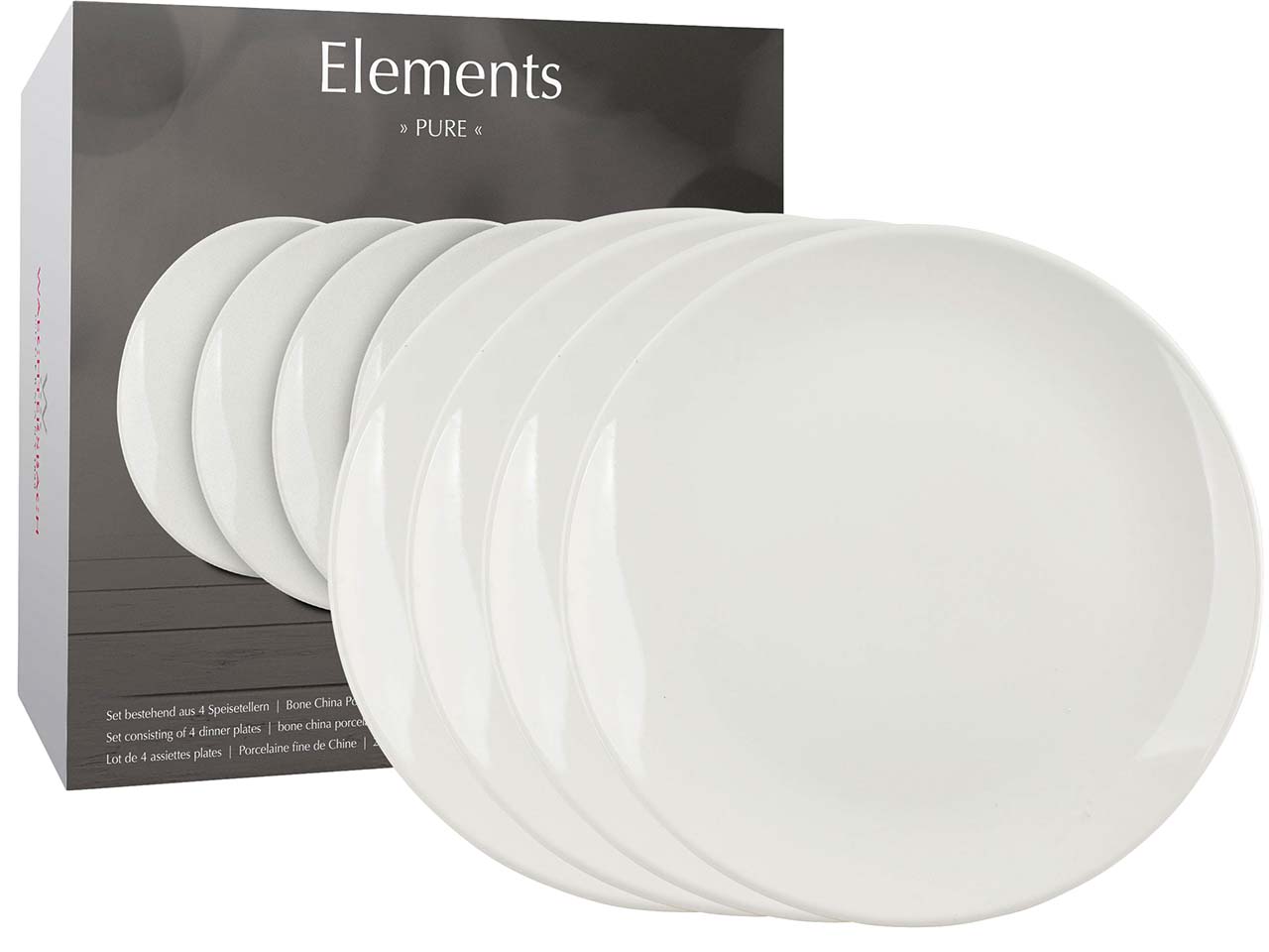 4 Waechtersbach Teller "Elements" Ø 27 cm, pure