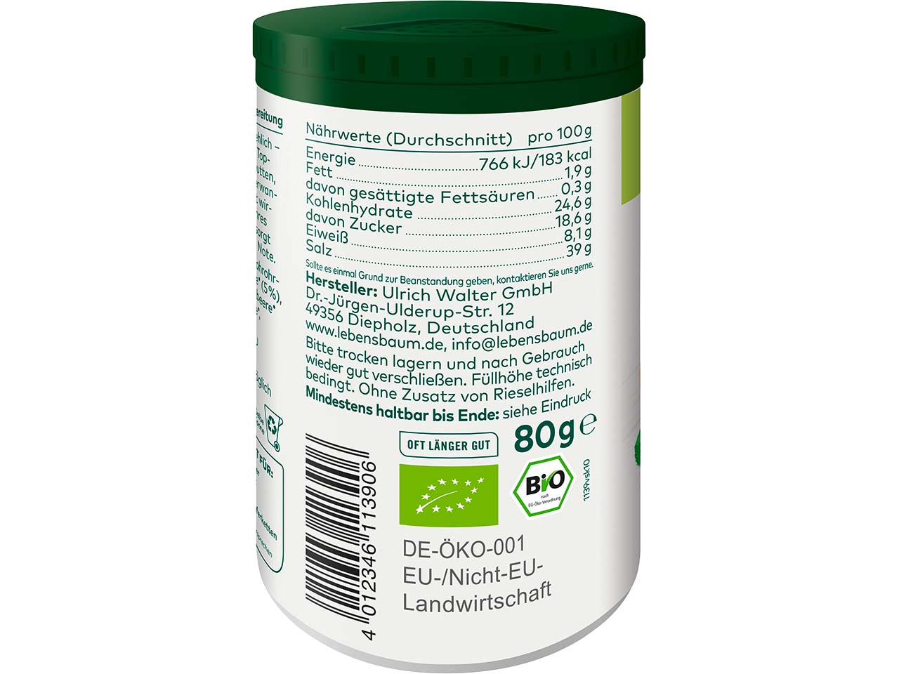 LEBENSBAUM Bio-Gewürzmischung "Auf´s Brot", 80 g