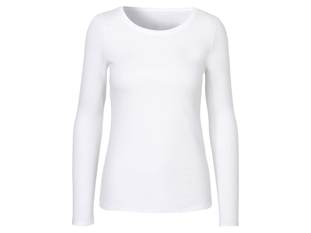 Neutral Bio-Damen-Langarmshirt mit Rundhalsaussschnitt weiß, Gr. XL