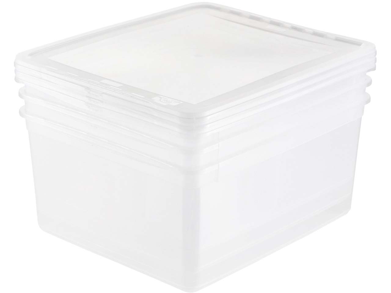 keeeper 3er-Pack Aufbewahrungsbox 'Bea' mit Deckel, air control, 3 x 18 l, transparent