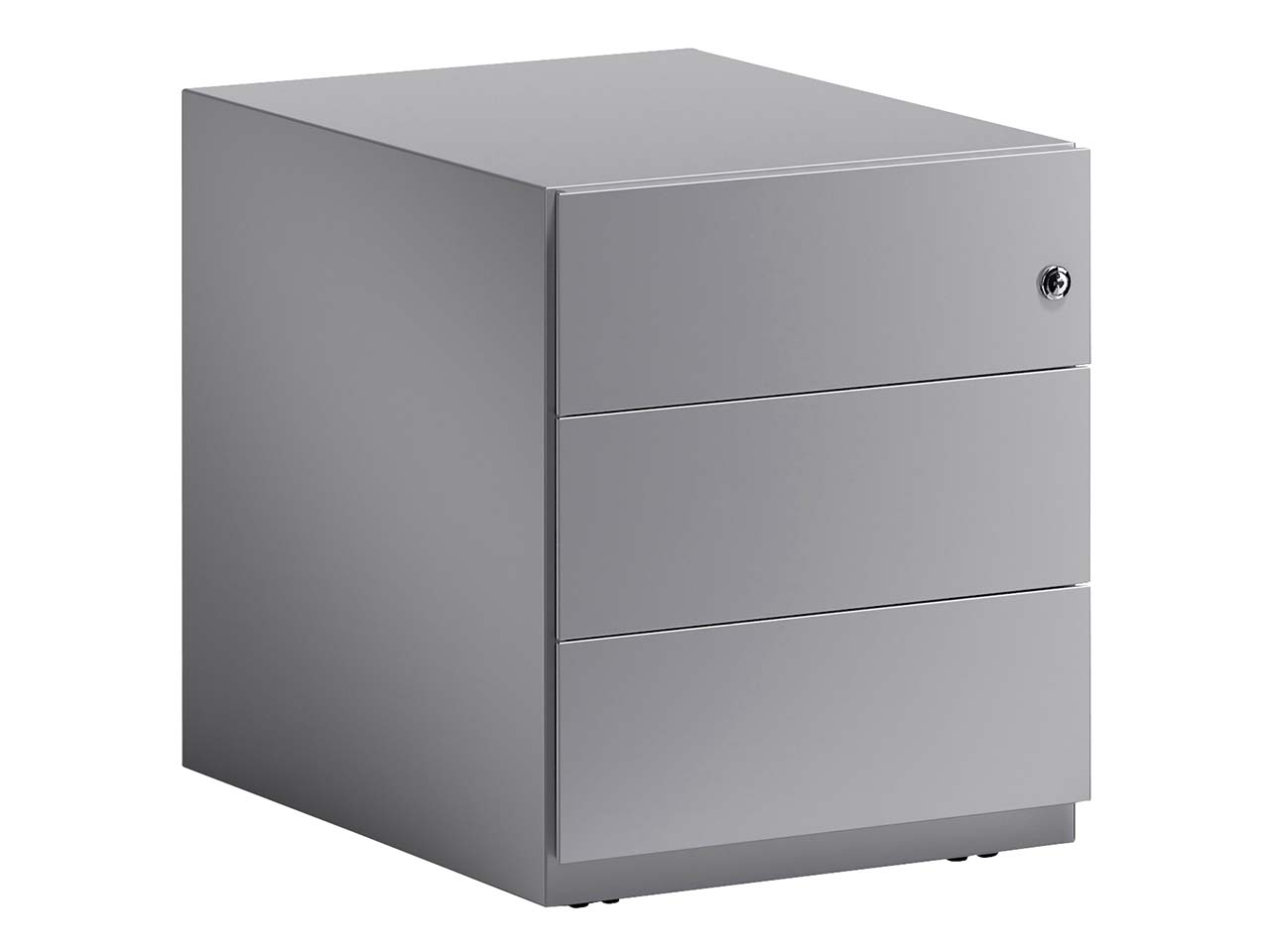 BISLEY Rollcontainer "Note" mit 3 Schubladen T 77,5 cm silber