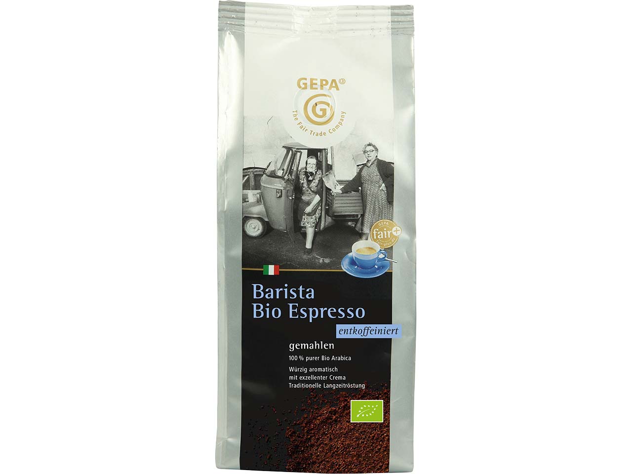 GEPA Bio-Espresso "Barista" gemahlen, entkoffeiniert, 250 g