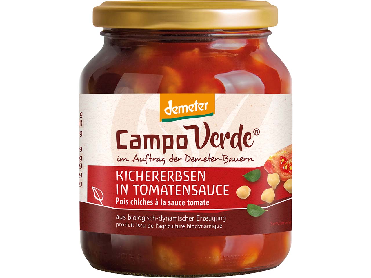 Campo Verde Bio Kichererbsen in Tomatensauce, 350 g