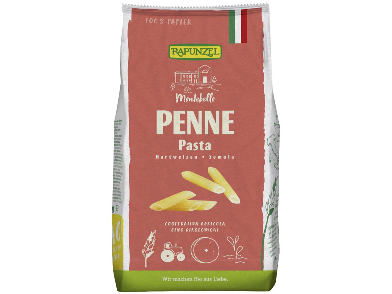 RAPUNZEL Bio-Hartweizen-Penne "Semola", 500 g