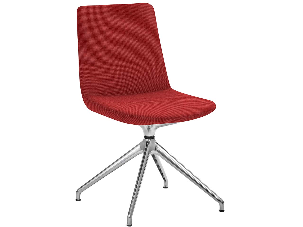 Besucherstuhl "2008" mit Sternfuß-Gestell, kirschrot