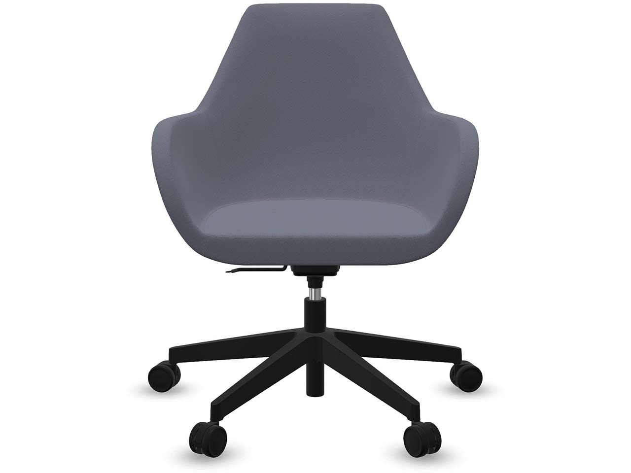 Profim Bürodrehstuhl "FAN" mit Wippmechanik und Fußkreuz, schwarz, Stoff: lavendel