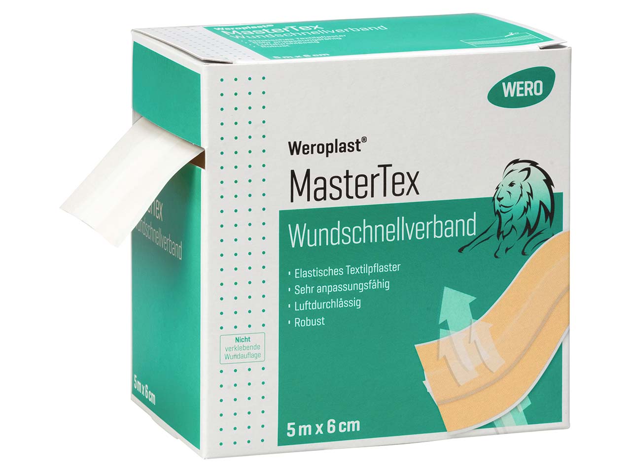 WERO Wundschnellverband "Weroplast MasterTex", elastisch 5 m x 6 cm