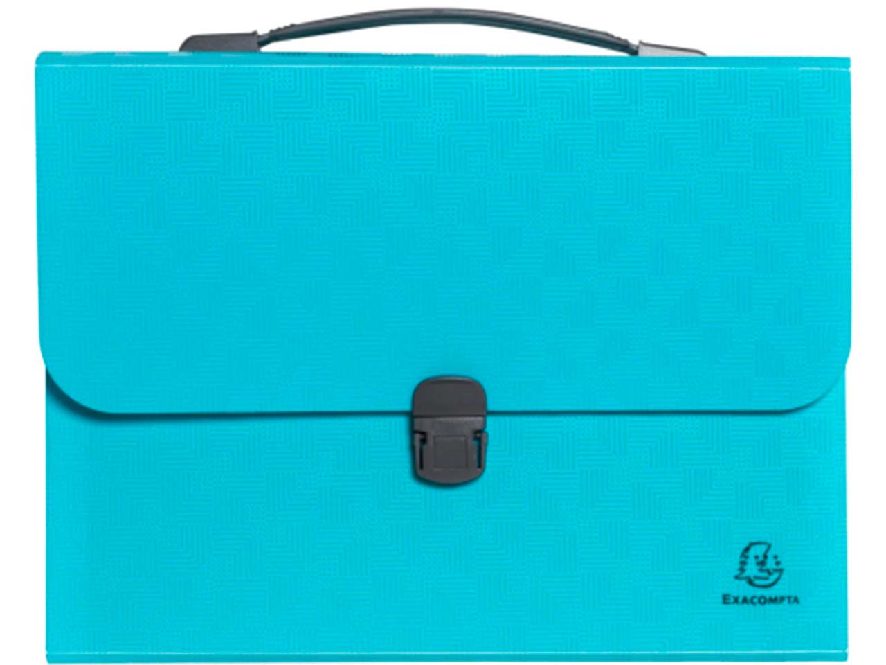 Exacompta Fächertasche mit Griff "Pop'N Co" 24 Fächer, Reycling-PP, DIN A4, cyan