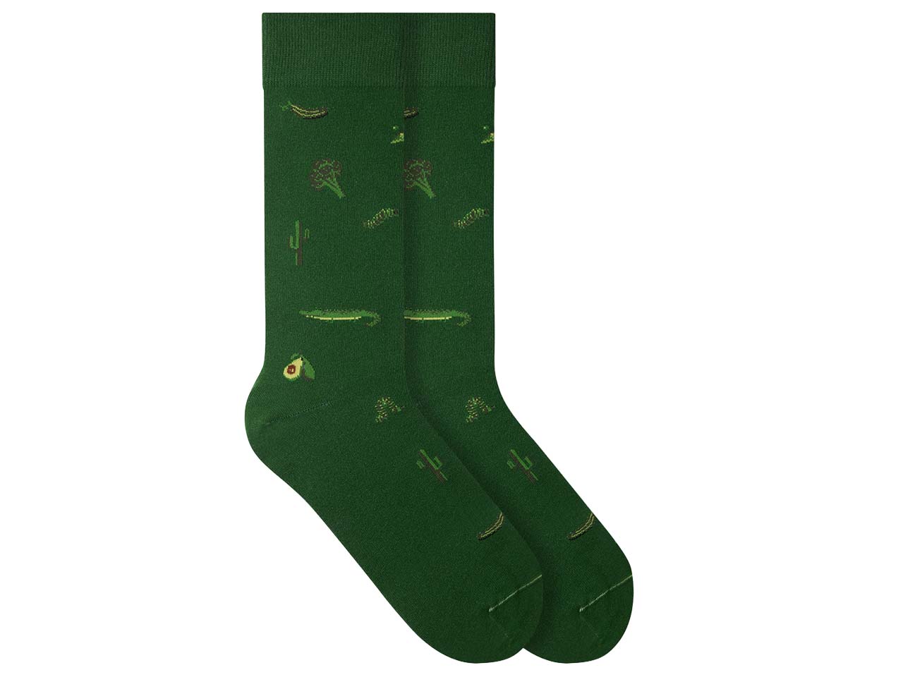 VON JUNGFELD Bio-Socken 'Avocado', dunkelgrün, Gr. 43/46